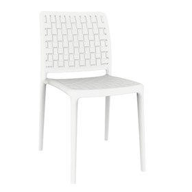 Καρέκλα Πολυπροπυλενίου Λευκό Εξωτερικού Χώρου 47x56x84 FAME-S -  39-2020